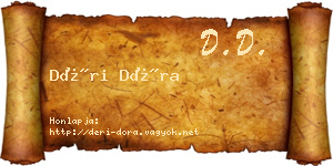 Déri Dóra névjegykártya